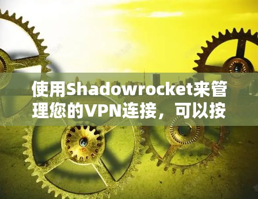 使用Shadowrocket来管理您的VPN连接，可以按照以下步骤进行